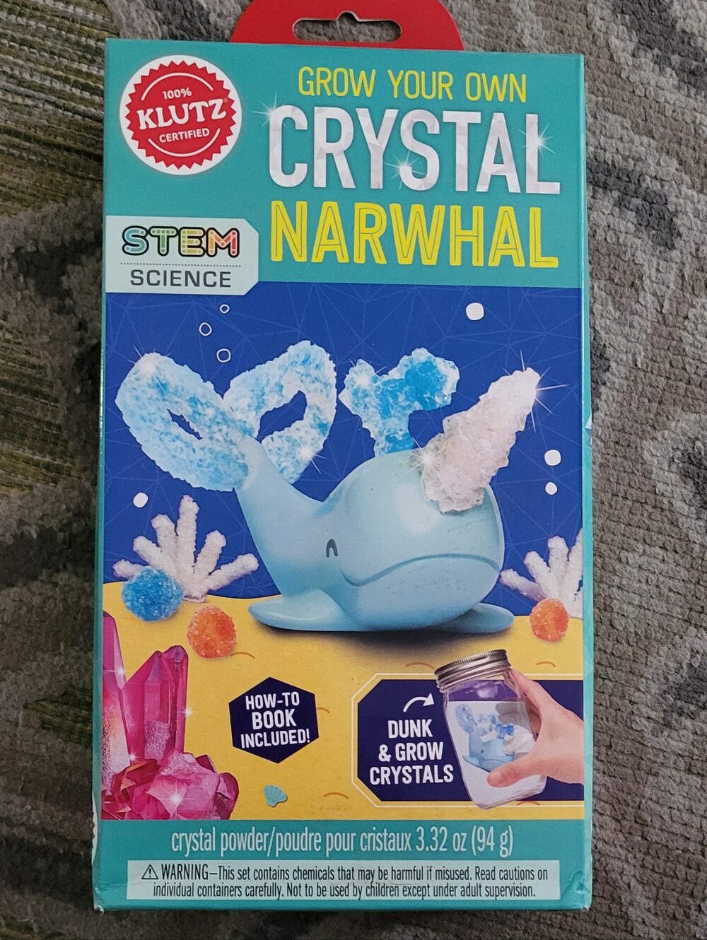 Grow Your Own Crystal Narwhal STEM Kit by Klutz - Blue